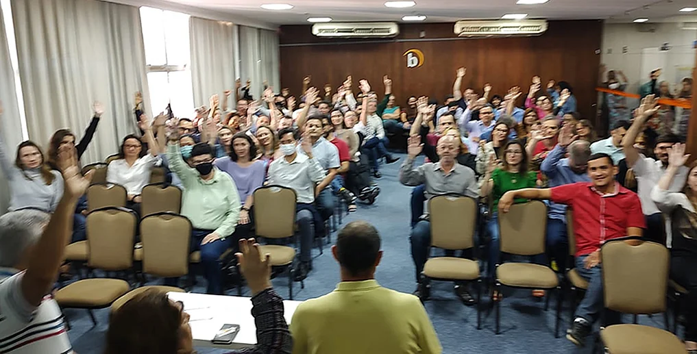 Com participação massiva dos funcionários, proposta do Bandes é aprovada