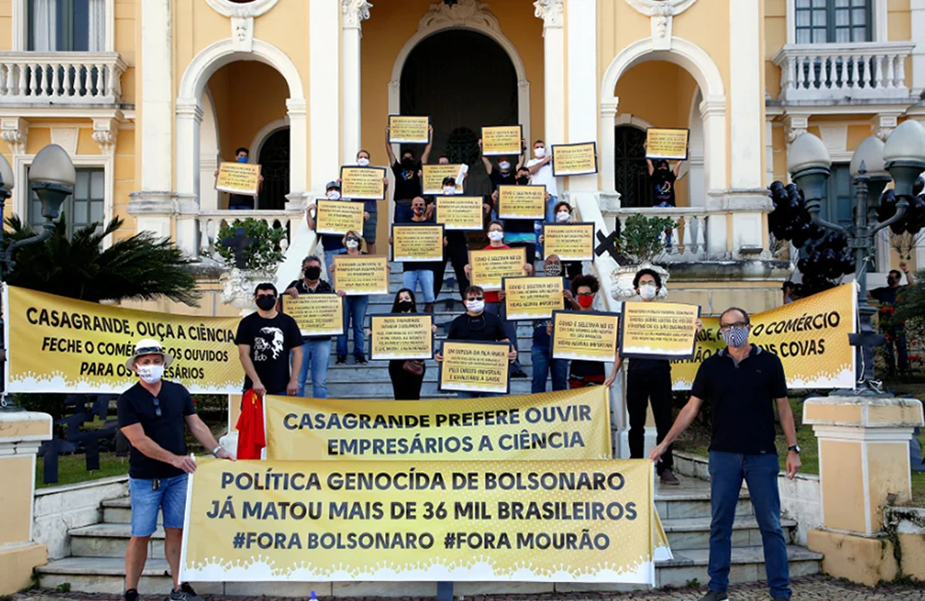 Ato responsabiliza Casagrande pelas mortes por covid e pede quarentena total