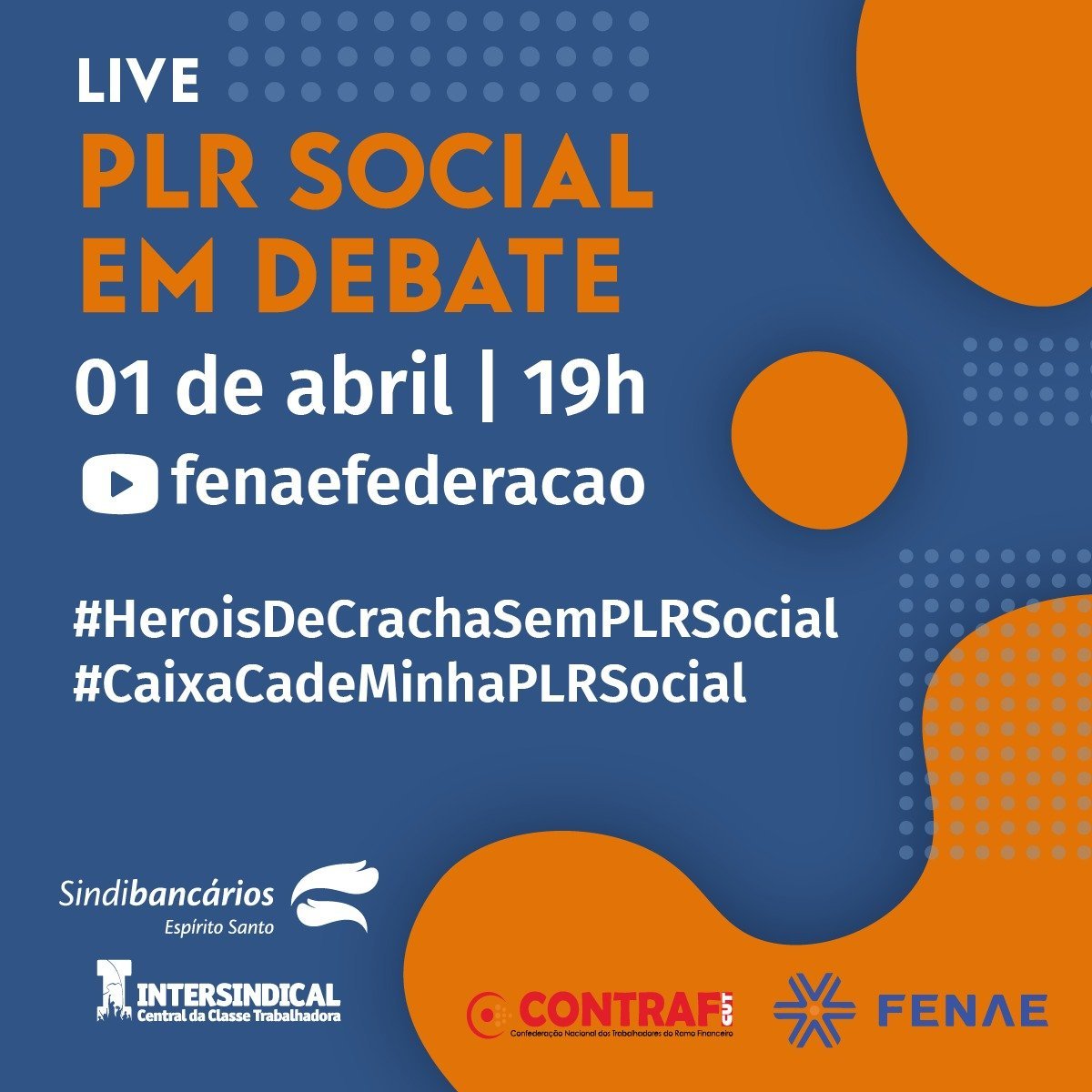 Divulgação - Live debaterá pagamento menor da PLR Social da Caixa