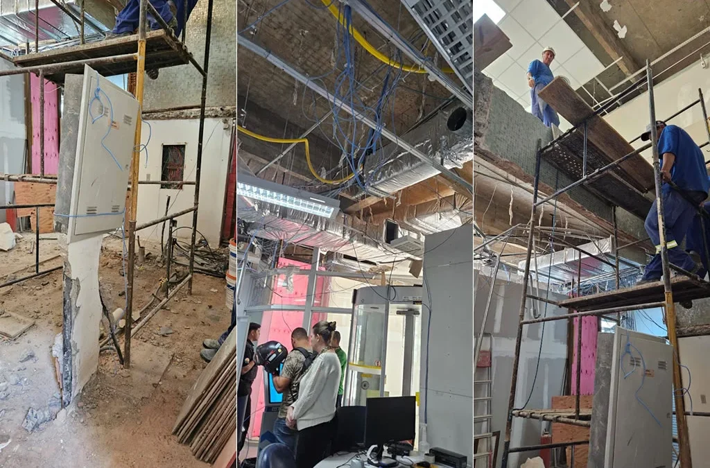 BB transforma agência de Afonso Cláudio em canteiro de obras 