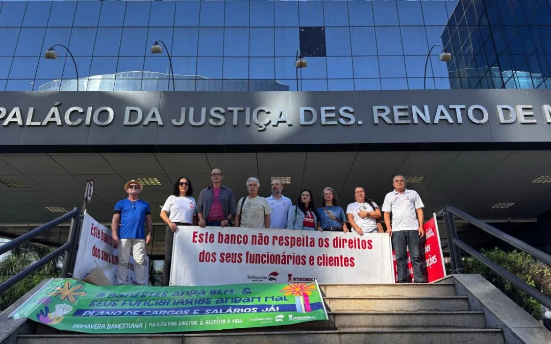 Ação em agência do Banestes do TJ denuncia falta de funcionários