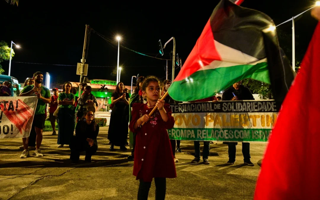 Manifestantes denunciam genocídio do povo palestino