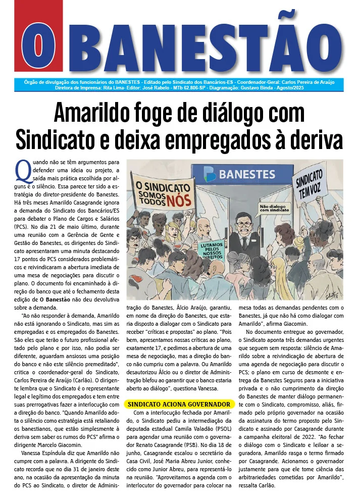 O BANESTÃO AGOSTO 2025