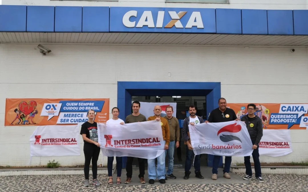 Agências da Caixa fechadas por 1h em protesto à enrolação nas negociações