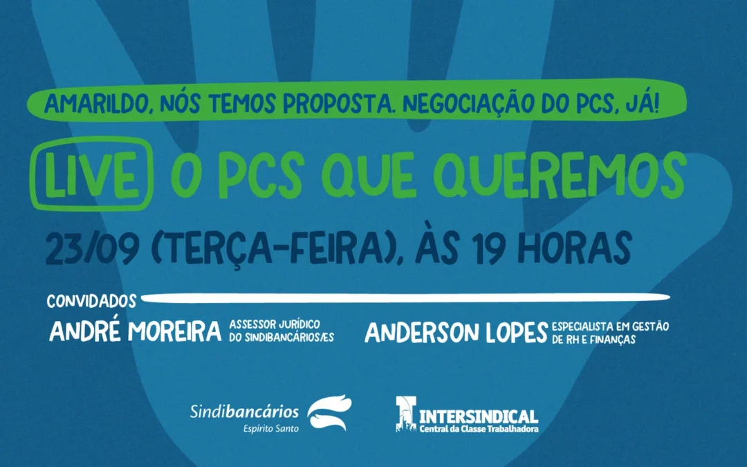 PCS do Banestes: envie sua dúvida e participe da transmissão no Youtube na terça, 23