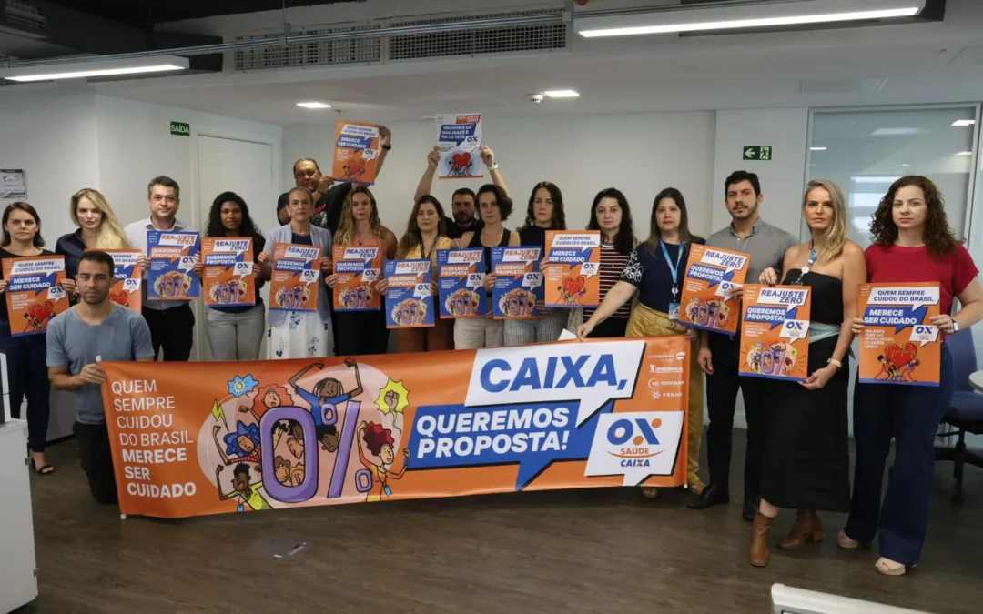 Diretores do Sindicato vão a prédio administrativo mobilizar pelo Saúde Caixa