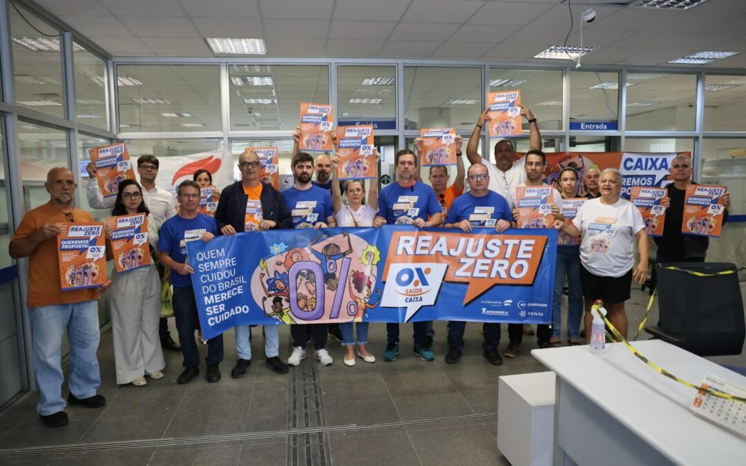 Protesto reafirma: reajuste zero no Saúde Caixa