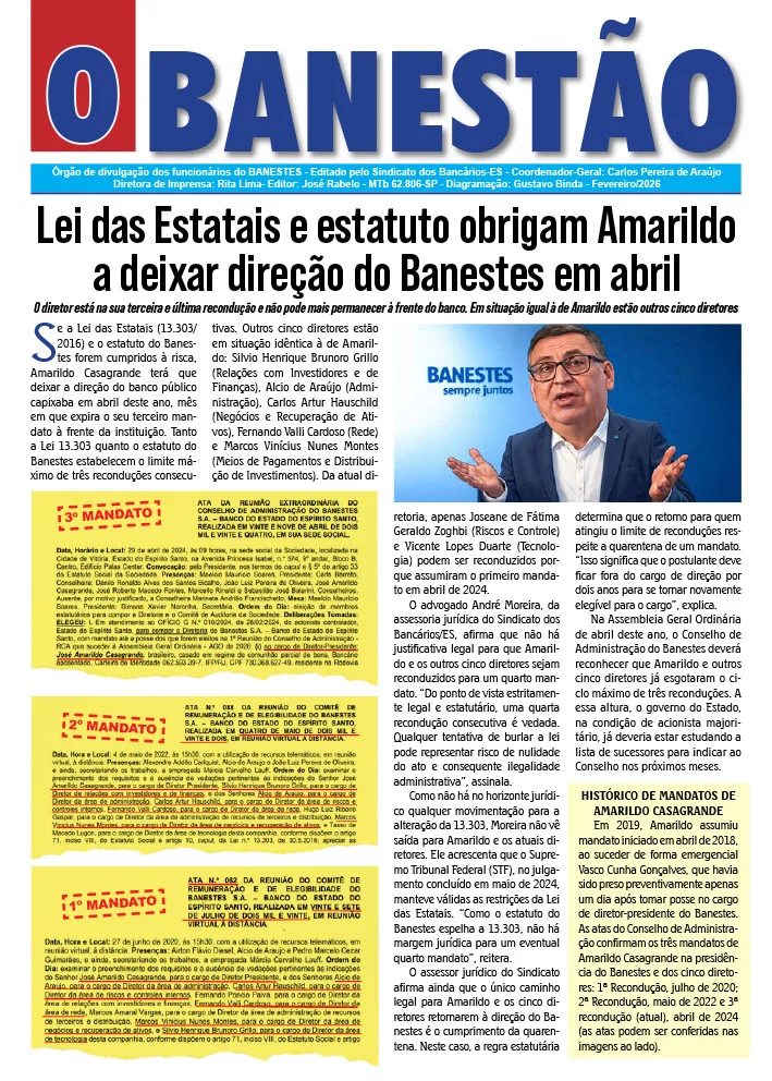 O BANESTÃO FEVEREIRO 2026