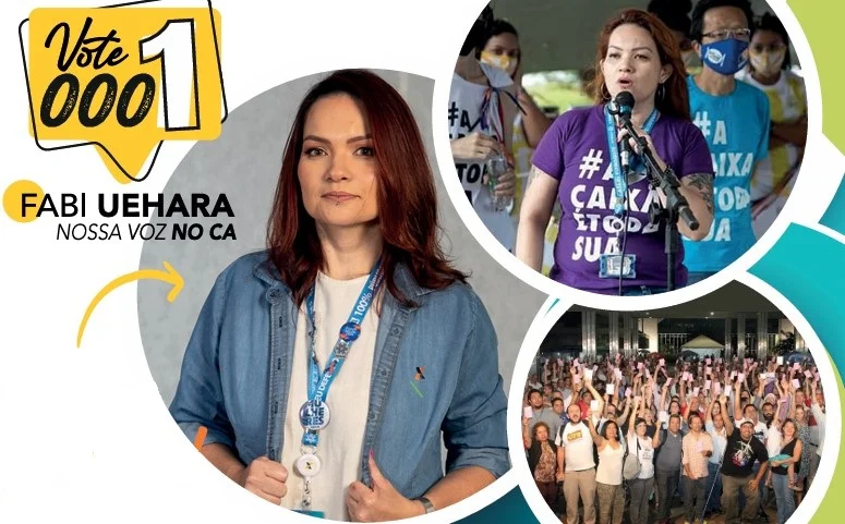 Último dia para votação pro CA da Caixa. Vote Fabiana Uehara!