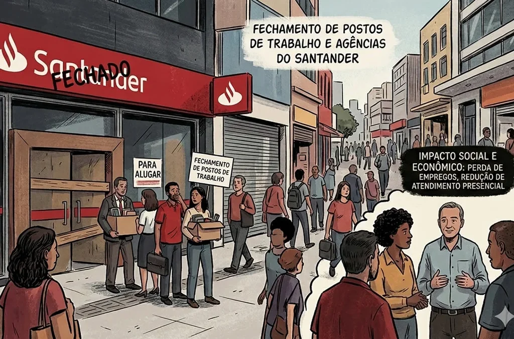 Santander tem lucro entre os 10 maiores do país, mas segue demitindo e fechando agências