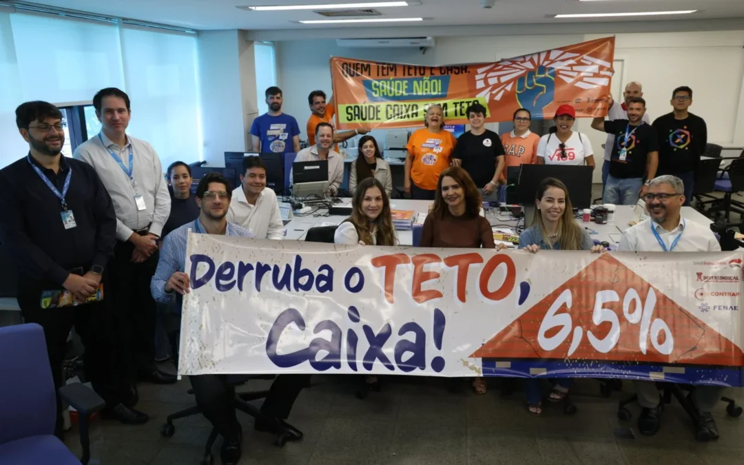 Dia Nacional de Luta: trabalhadores da Caixa pedem fim do teto do Saúde Caixa