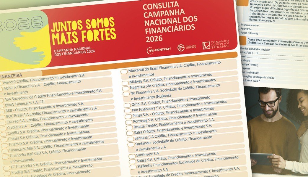 Consulta Nacional Financiários: participe e ajude a construir a pauta de reivindicações