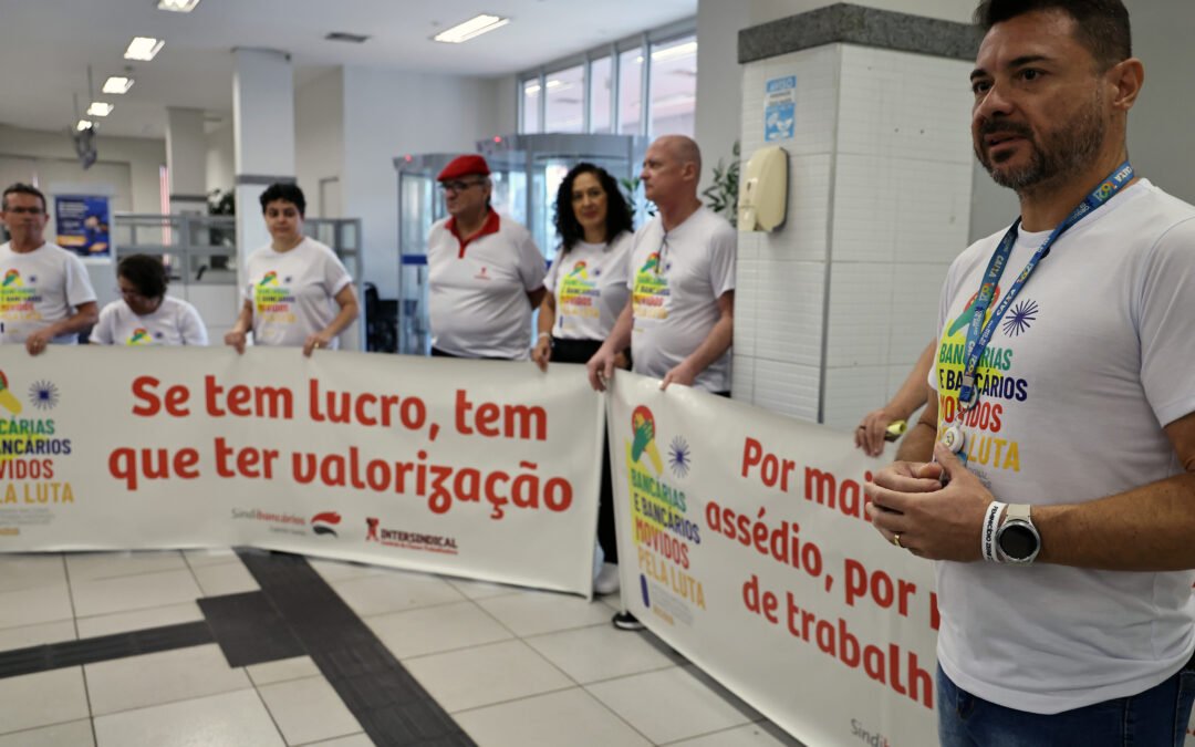 Dia de Luta da Campanha Nacional mobiliza bancários e bancárias por valorização, reajuste e condições de trabalho