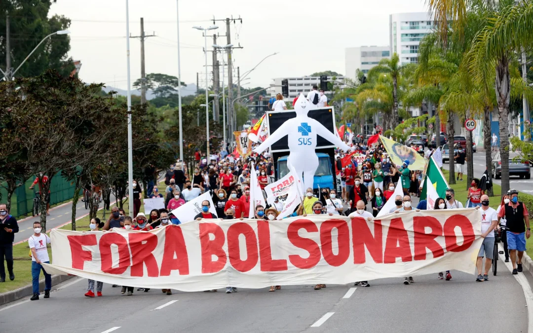 Confira a cobertura do ato “Fora Bolsonaro e Mourão” em Vitória