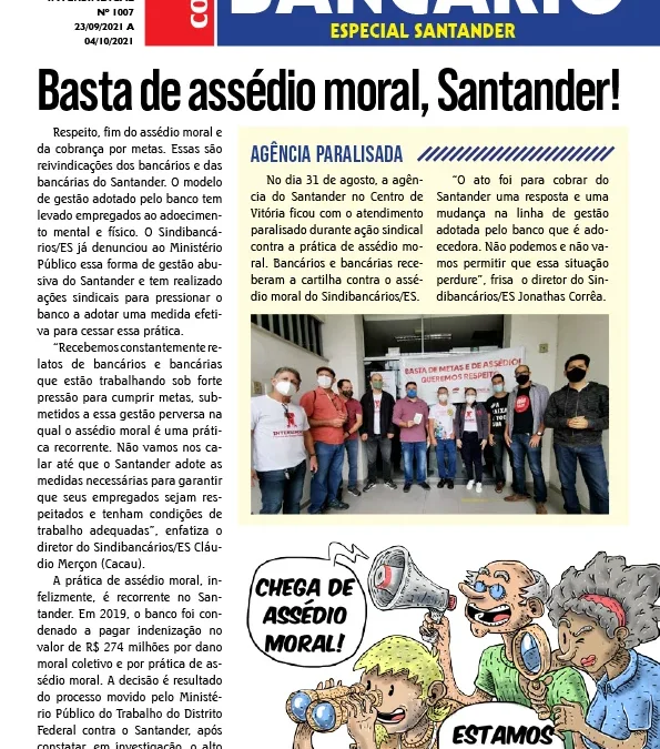 CORREIO BANCÁRIO 1007 – Especial Santander