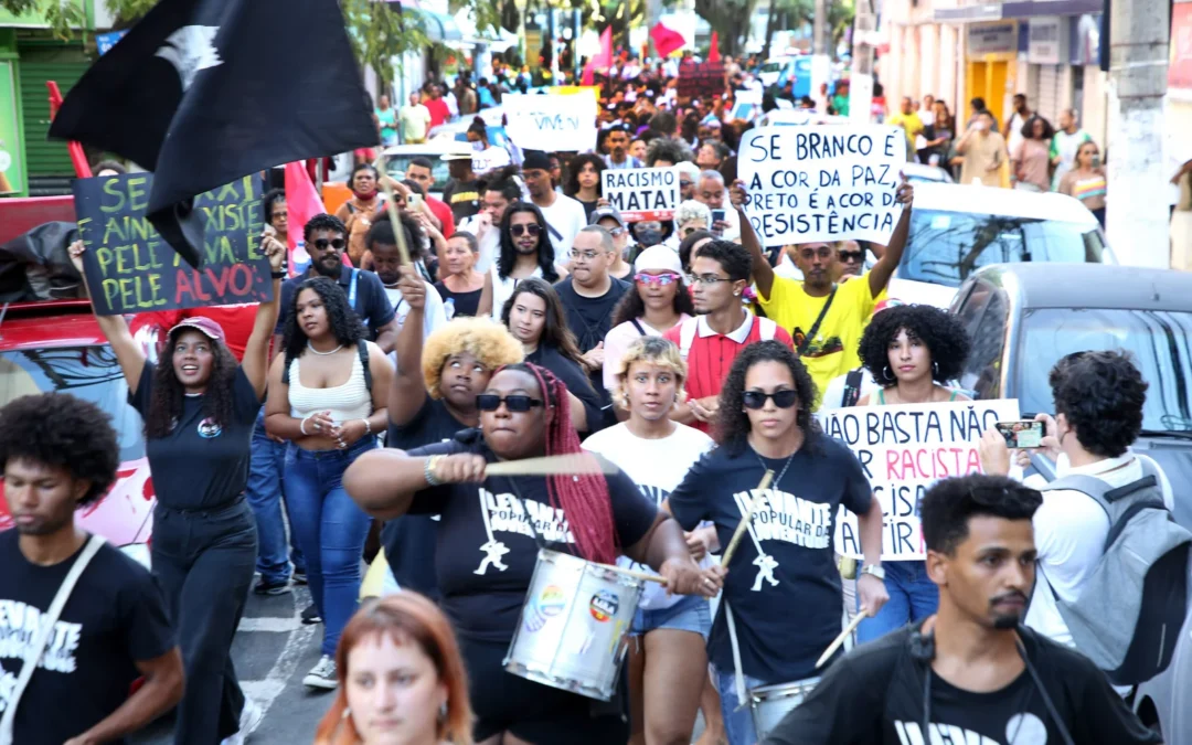 Em defesa da vida do povo negro, jovens e trabalhadores foram às ruas neste sábado