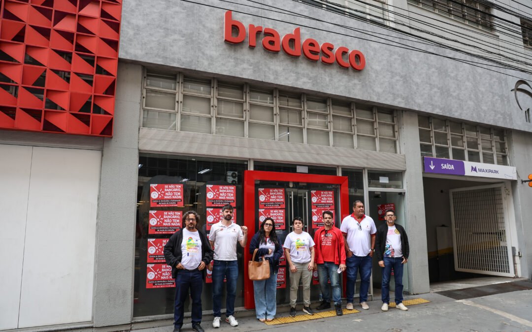 Dia de Luta no Bradesco: Sindicato participa de ação nacional