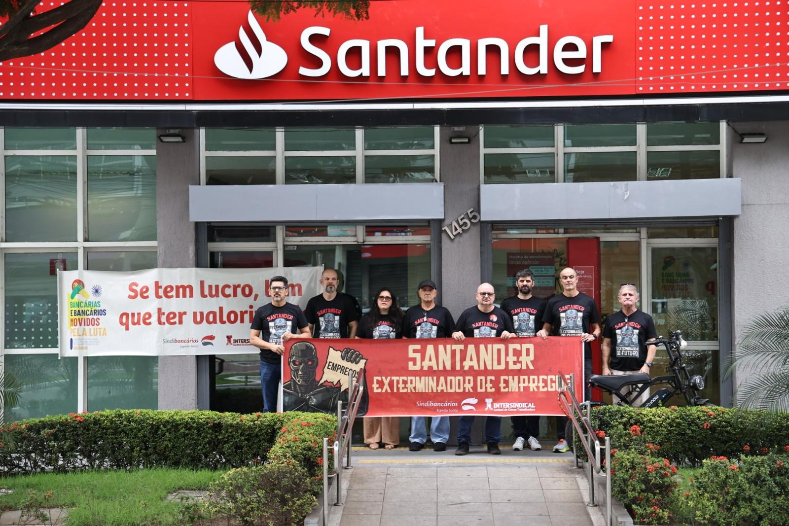 Paralisação no Santander reivindica retomada da mesa de negociação