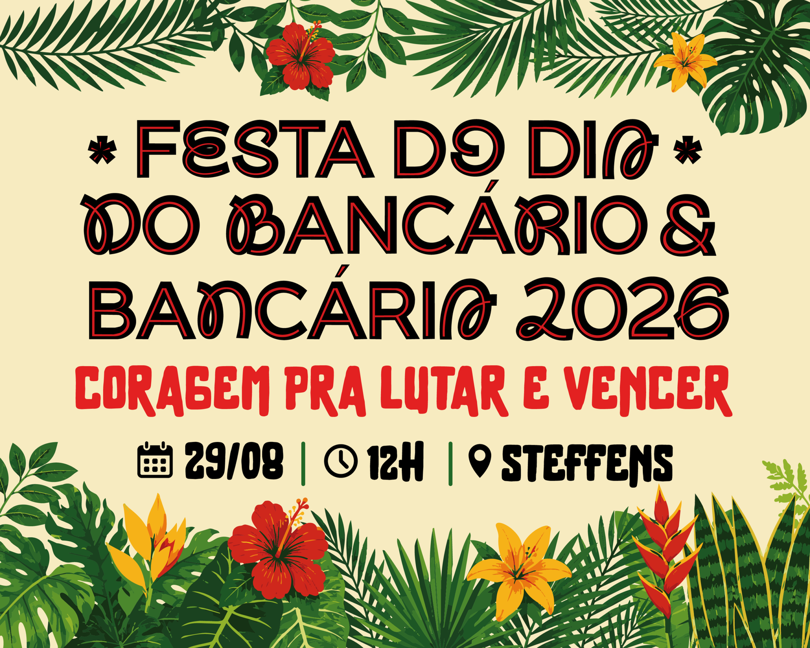 Aberta reserva de ingresso da Festa do Dia do Bancário e da Bancária 2026